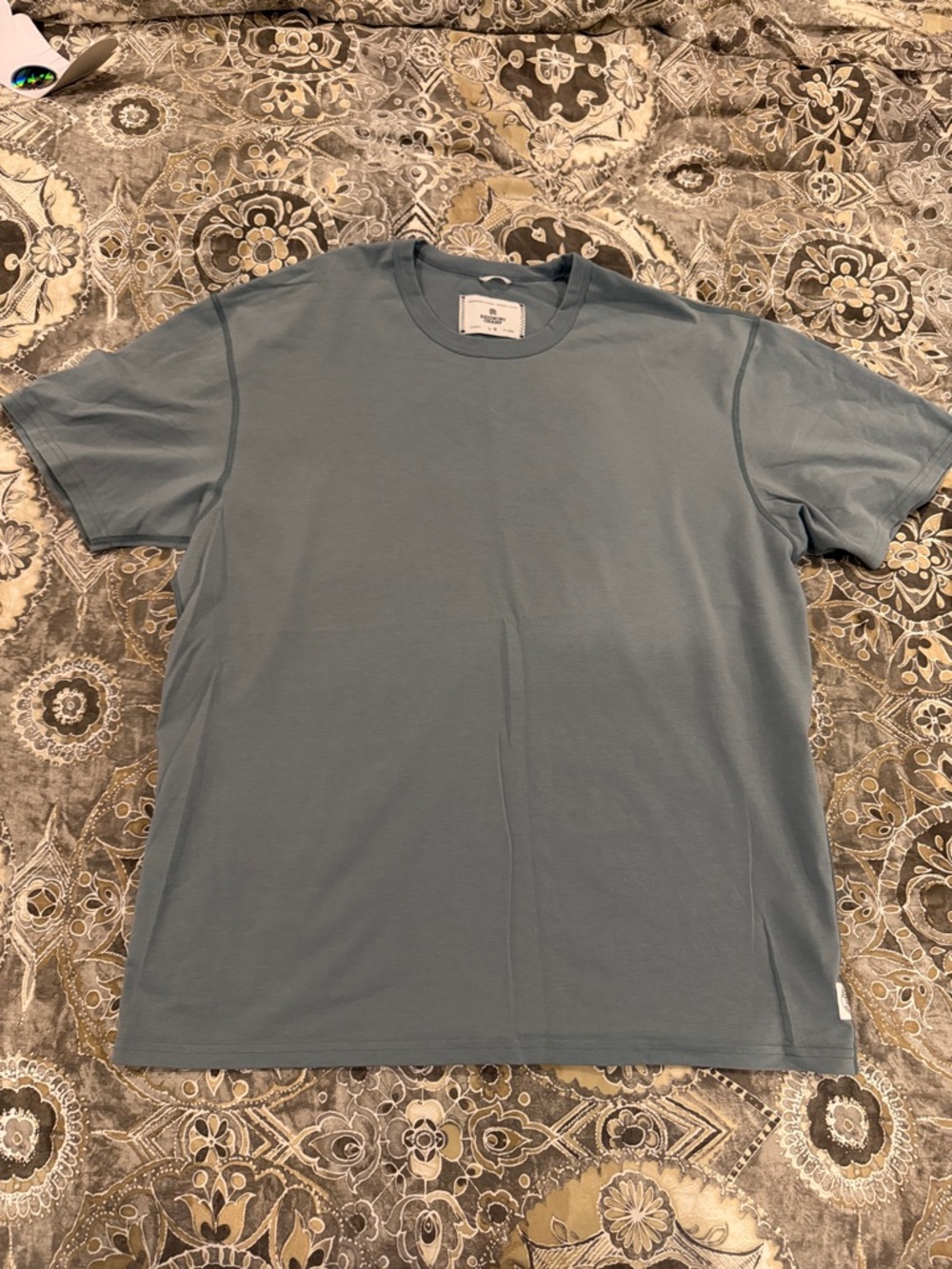 Reigning Champ Copper Jersey OG Relaxed Fit Tee in Blue